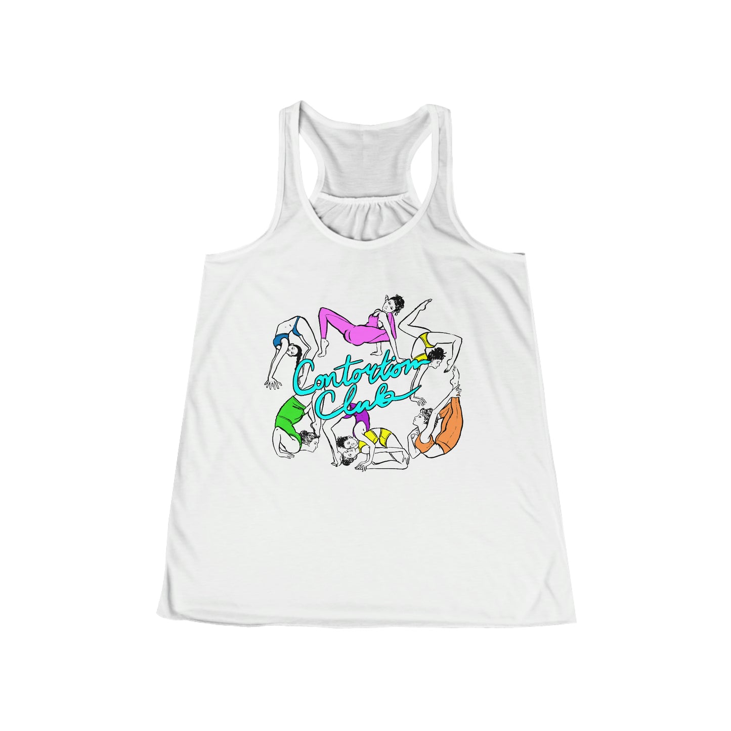 Women's Flowy Racerback Tank Bright Logo